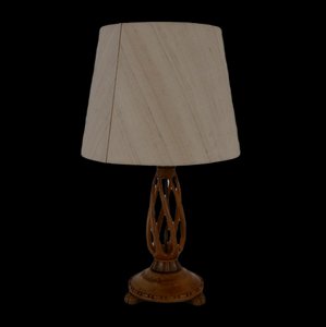 Mid-Century Table Lamp in Wood