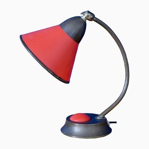 Lampe de Bureau Cocotte Mid-Century Rouge, 1950s