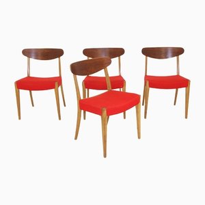 Teak Side Chairs from Søen Wiladsens Møbelfabrik, Denmark, 1960s, Set of 4