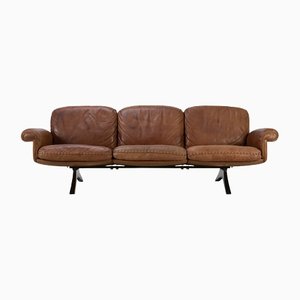 Vintage Drei-Sitzer DS-31 Sofa aus Leder von De Sede, 1970er