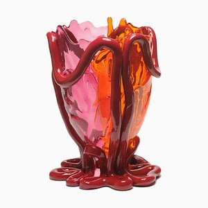 Clear Fuchsia, Clear Orange, Matt Bordeaux Indian Summer Extracolor Vase by Gaetano Pesce for Fish Design