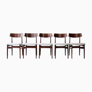Mid-Century Danish Rosewood Dining Chairs, Set of 5