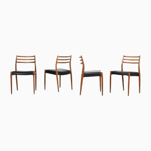 Teak Dining Chairs by Niels O. Møller for J.L. Møllers, 1960s, Set of 4
