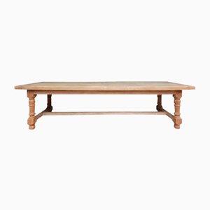 Large Oak Wood Dining Table