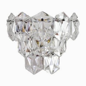 Mid-Century Chrome and Crystal Glass Sconce from Kinkeldey, Germany, 1960
