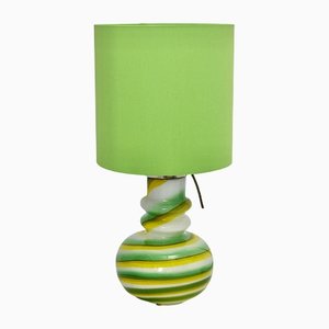 Vintage Glass Table Lamp, Italy, 1960s