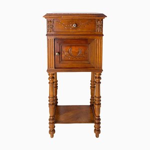 French Art Nouveau Red Marble Bedside Cabinet, 1900s