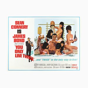 James Bond You Only Live Twice Original Vintage US Subway Movie Poster, 1967