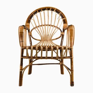 Large Bamboo Armchair, Italy, 1960s