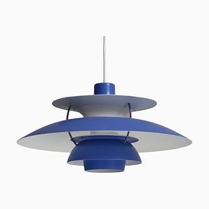 Lampada PH5 blu di Poul Henningsen per Louis Poulsen, Danimarca, 1958