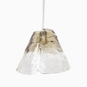 Lámpara Mid-Century de vidrio ahumado de JT Kalmar para Franken Kg