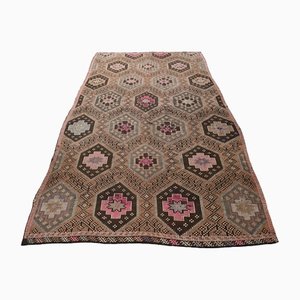 Alfombra Cacim Kilim turca vintage hecha a mano, años 60