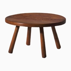 French Oak Round Side Table