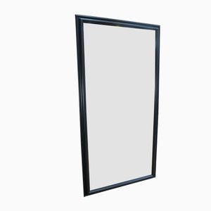 Large Beveled Mirror With Molded Frame in Black Patinated Fir, 1970s
