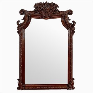 Late 19th Century Oak Chimney Mirror