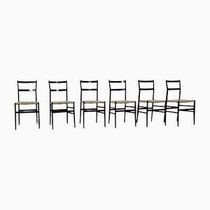 Superleggra Chairs by Gio Ponti for Cassina, 1950s, Set of 6