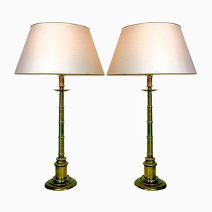 Grandes Lampes de Bureau en Laiton, 1960s, Set de 2