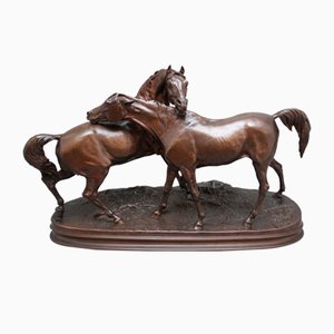 Large 19th-Century Bronze Laccolade Sculpture by Pierre-Jules Mene