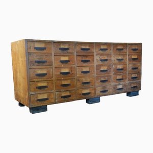Big Industrial Chest of Drawers with 30 Drawers, 1950s