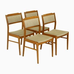 Midcentury Beech Dining Chairs, Sweden, 1960s, Set of 4