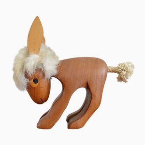 Figura de burro de teca de Arne Basse, años 60