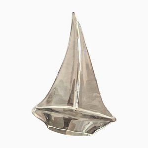 Large Crystal Sailboat from Daum, France