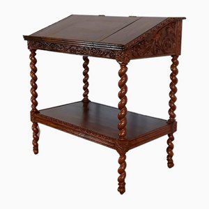 Late 19th Century Louis XIII Style Solid Oak Desk