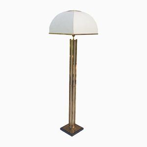 Floor Lamp in Marble Brass and Glass, 1970s