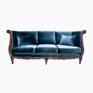 Antikes blaues Sofa