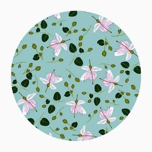 Shiny Water Green Cape Flowers Placemat by MariaVi