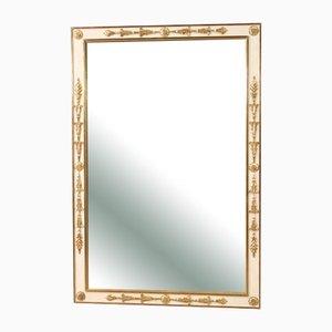 Großer Lackierter und Vergoldeter Spiegel im Stil von Louis XVI
