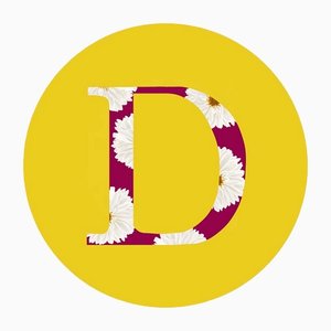 Letter D Lolly Yellow Placemat by MariaVi