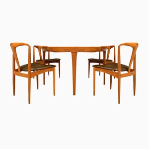 Dänische Juliane Teakholz Esszimmerstühle von Johannes Andersen für Uldum Furniture Factory, 4er Set