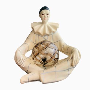 Lampada da tavolo Pierrot Art Déco in ceramica di Nove Di Bassano