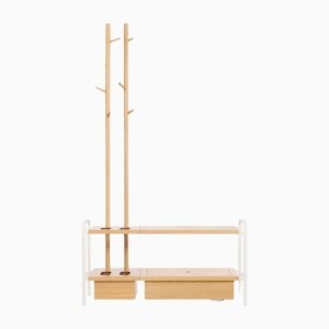 Adam Coat Stand with Laptop Box by Marqqa, Set of 4