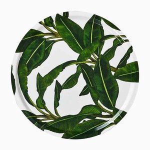Round Tray Banana Leaves Placemat by MariaVi