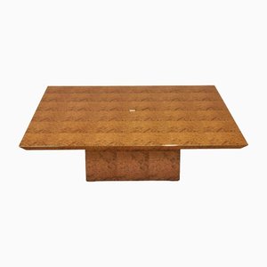 Tavolino da caffè grande in amboyna e oro di Silverlining Workshops