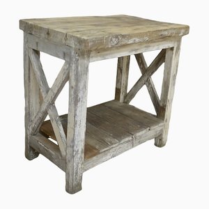 Vintage Table or Workshop Console in Fir, 1930s