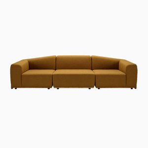 Mustard Saler Sofa 3-Seater by Santiago Sevillano for Emko, Set of 3