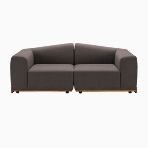 Dark Grey Saler Sofa 2-Seater by Santiago Sevillano for Emko, Set of 2