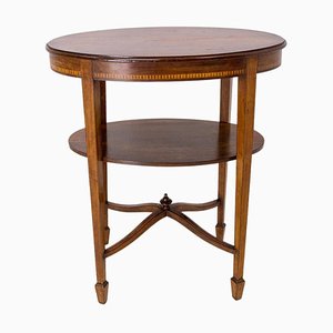 French Walnut Oval Side or End Table 1880s