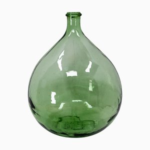 Vintage Grüne Glasflasche Demijohns