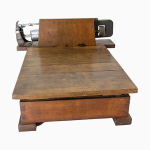 Vintage French Trade Scale Wood and Metal, 1940s