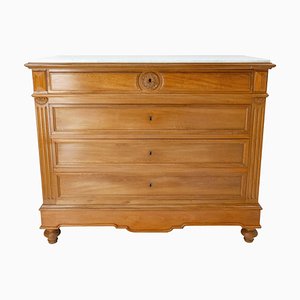 19th Century French Marble Top Commode Chest of Drawers by Louis Philippe
