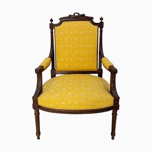19th Century French Walnut Fauteuil Armchair