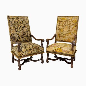 19th Century French Open Armchairs, Set of 2