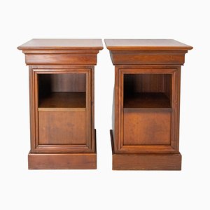 French Pine Nightstands, Set of 2