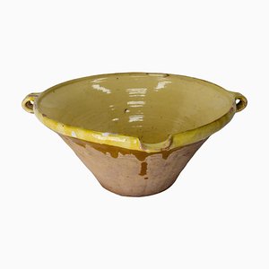 French Terracotta Confit Tian or Glazed Bowl