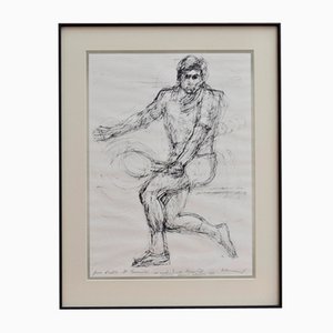 Lithographie Mario Schifano, The Tennis Man, 1970s