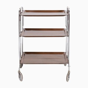 Mid-Century Modern Foldable Serving Trolley